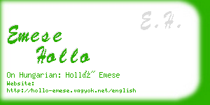 emese hollo business card